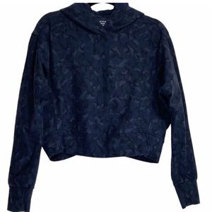 Athleta Farrallon Printed Cropped Hooded Sweatshirt (XXS)